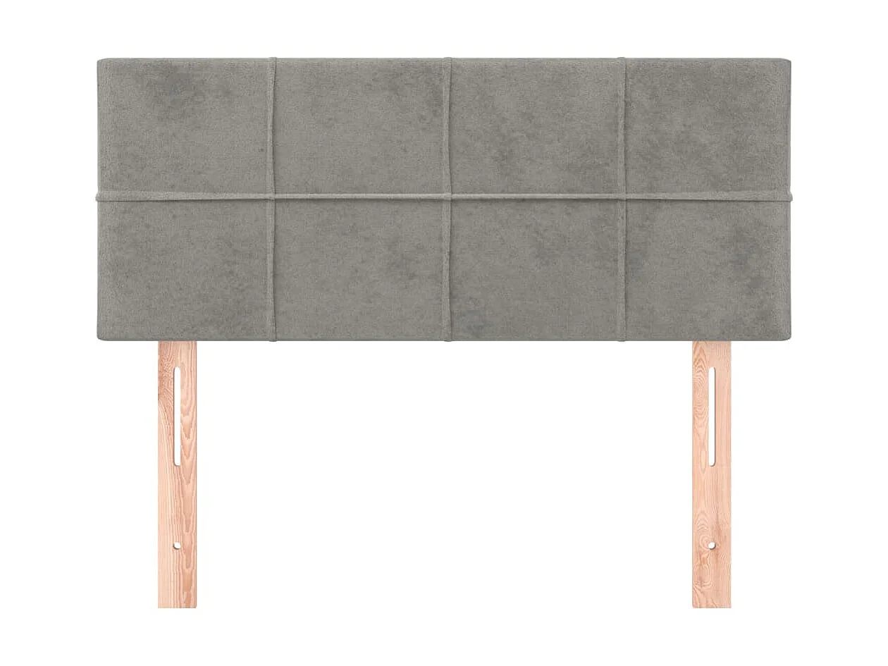 Tête de lit Gris clair 90x5x78/88 cm Velours POI70360 BonneVie Meuble