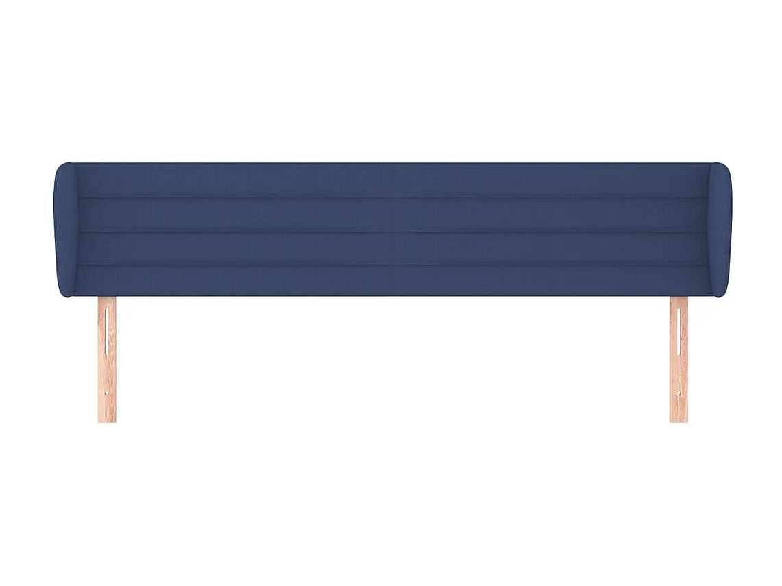 Tête de lit avec oreilles Bleu 203x23x78/88 cm Tissu POI31791 BonneVie Meuble