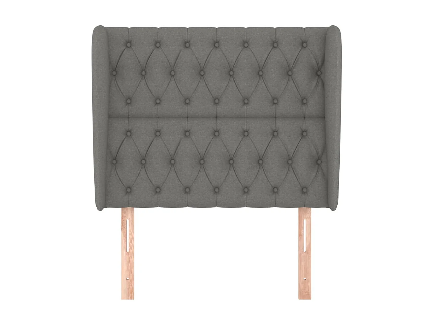 Tête de lit avec oreilles Gris foncé 103x23x118/128 cm Tissu POI58036 BonneVie Meuble