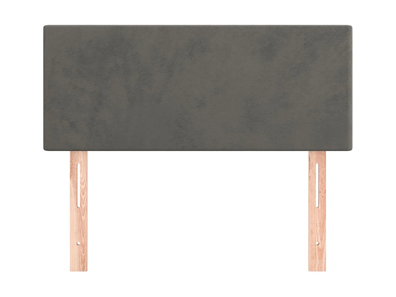 Tête de lit Gris foncé 80x5x78/88 cm Velours POI21521 BonneVie Meuble