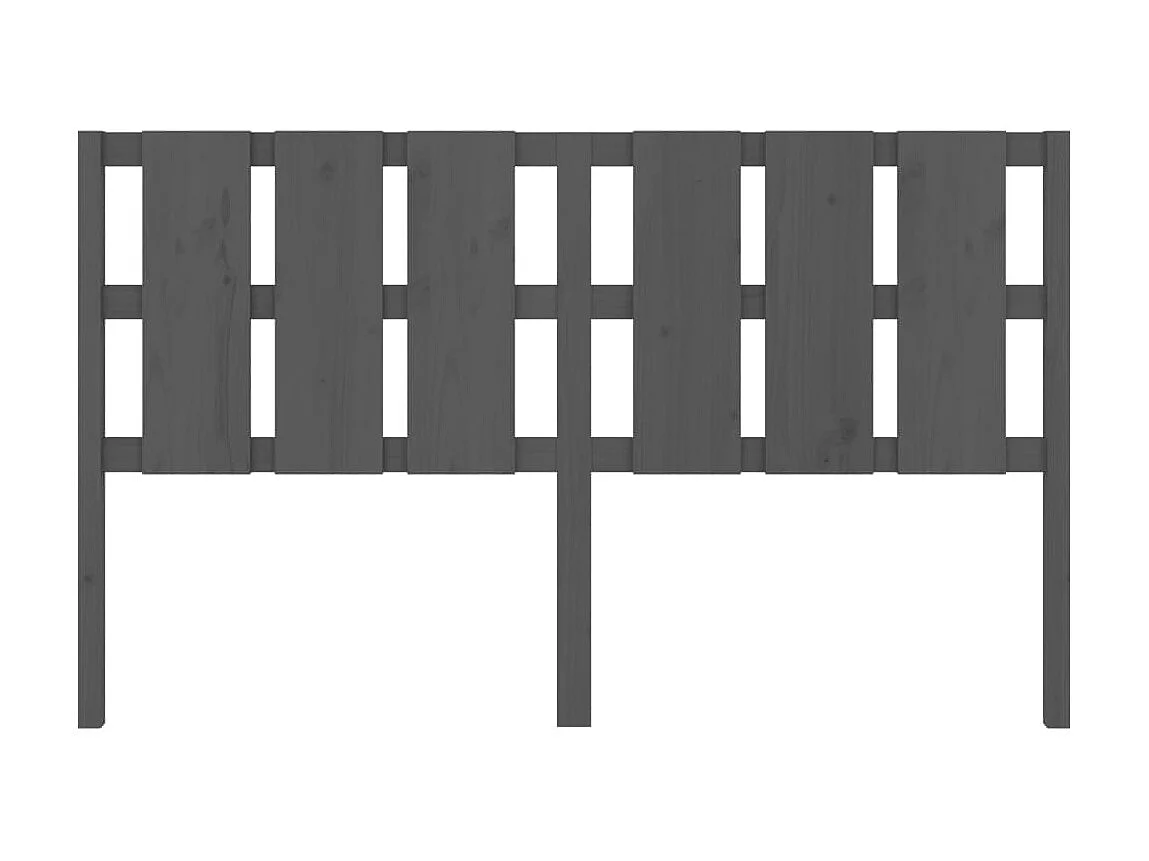 Cabecero de cama madera maciza de pino gris 165,5x4x100 cm ES81431