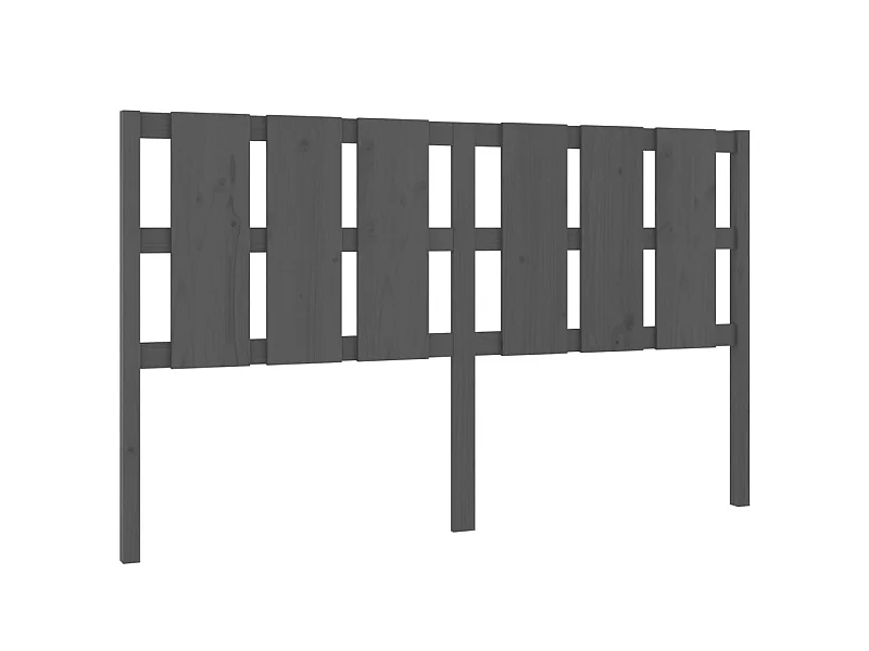 Cabecero de cama madera maciza de pino gris 165,5x4x100 cm ES81431