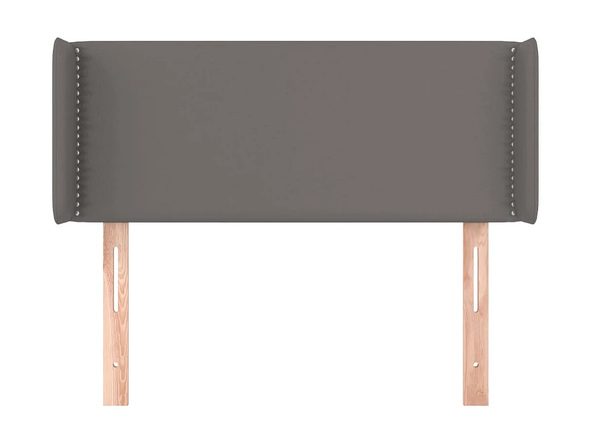 Tête de lit avec oreilles Gris 93x16x78/88 cm Similicuir POI85749 BonneVie Meuble