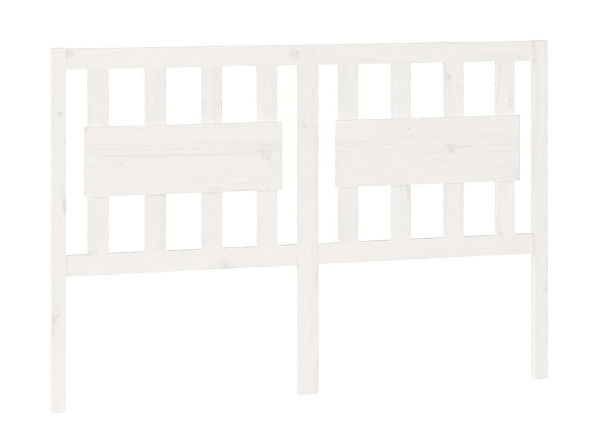 Tête de lit Blanc 140,5x4x100 cm Bois massif de pin POI26329 BonneVie Meuble