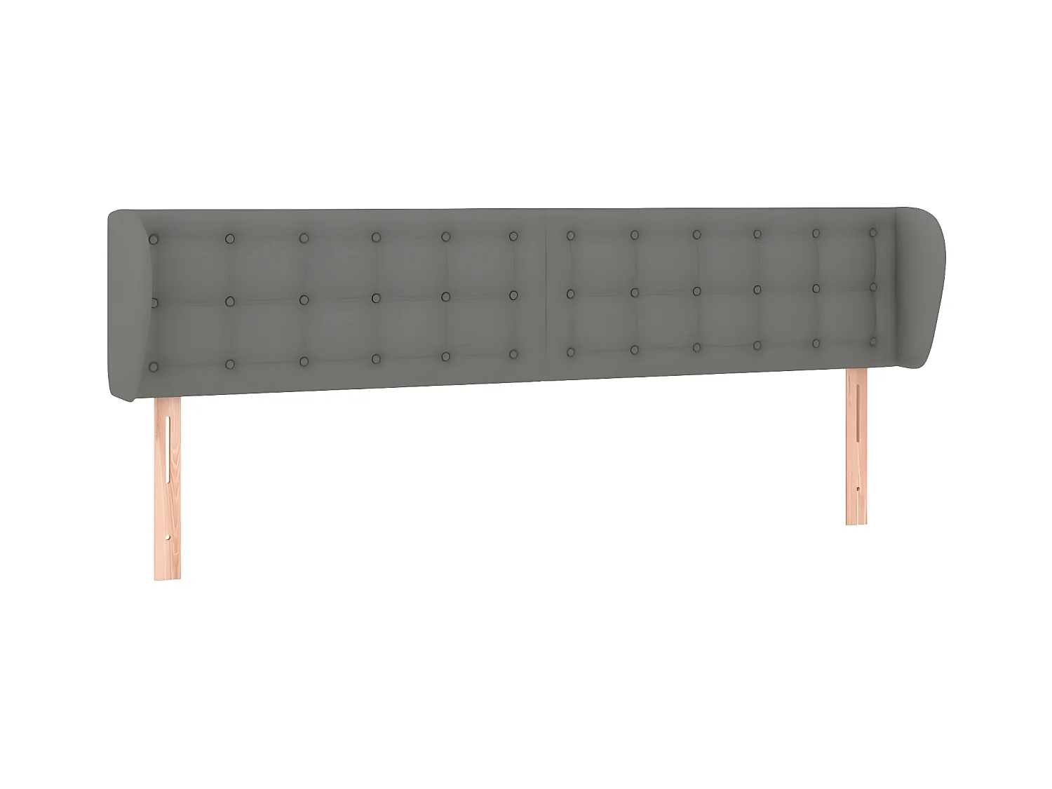 Testiera ad Orecchio Grigio Scuro 183x16x78/88 cm in Tessuto CFW524978