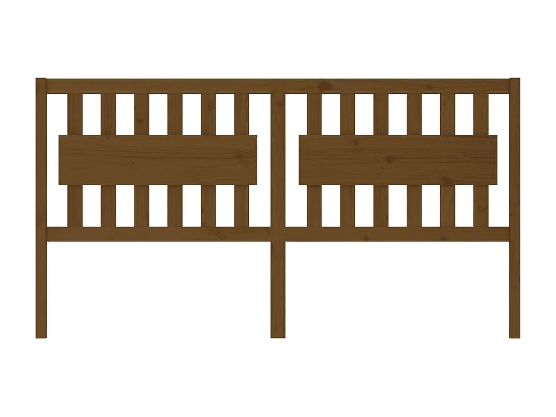 Cabecero de cama madera maciza pino marrón miel 185,5x4x100 cm ES85415