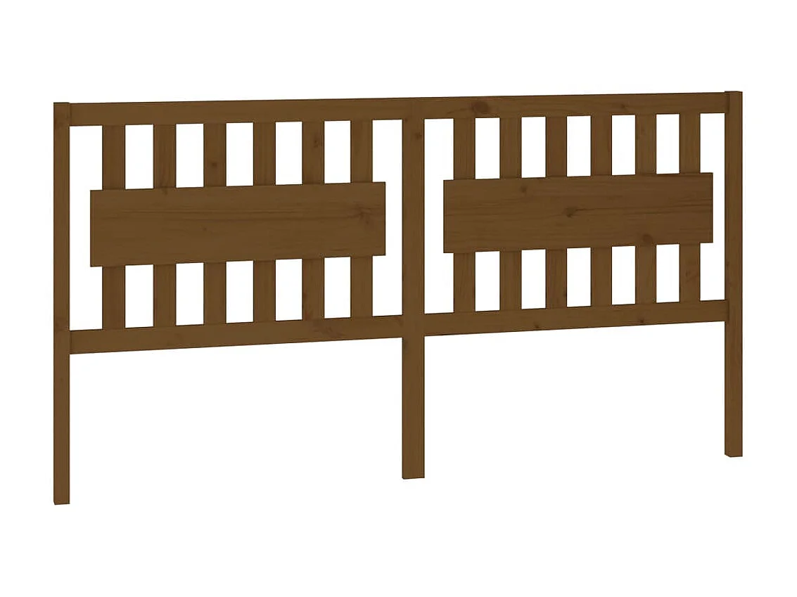 Tête de lit Marron miel 185,5x4x100 cm Bois massif de pin POI10376 BonneVie Meuble