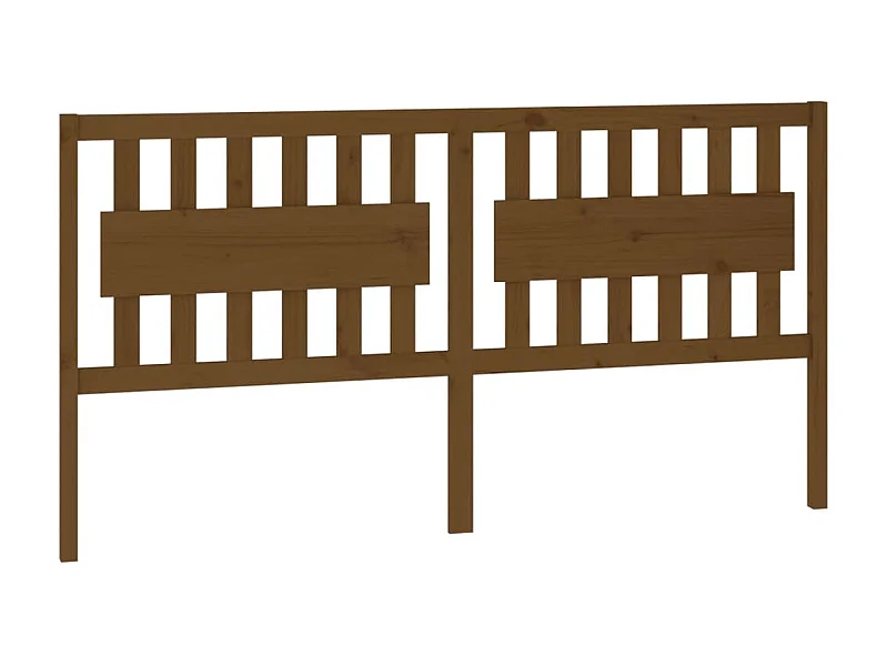 Tête de lit Marron miel 185,5x4x100 cm Bois massif de pin POI10376 BonneVie Meuble