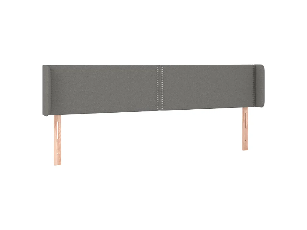 Tête de lit à LED Gris foncé 203x16x78/88 cm Tissu POI13269 BonneVie Meuble