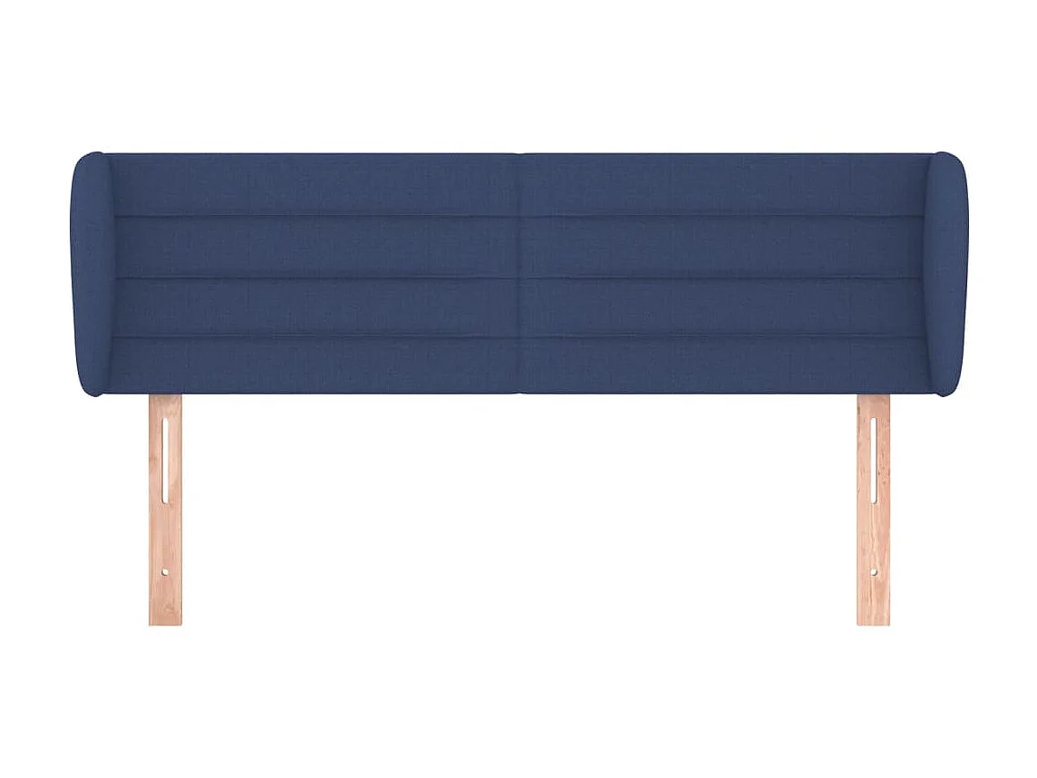Tête de lit avec oreilles Bleu 147x23x78/88 cm Tissu POI57646 BonneVie Meuble