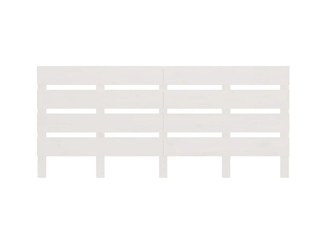 Cabeceira de cama 135x3x80 cm pinho maciço branco PT766073