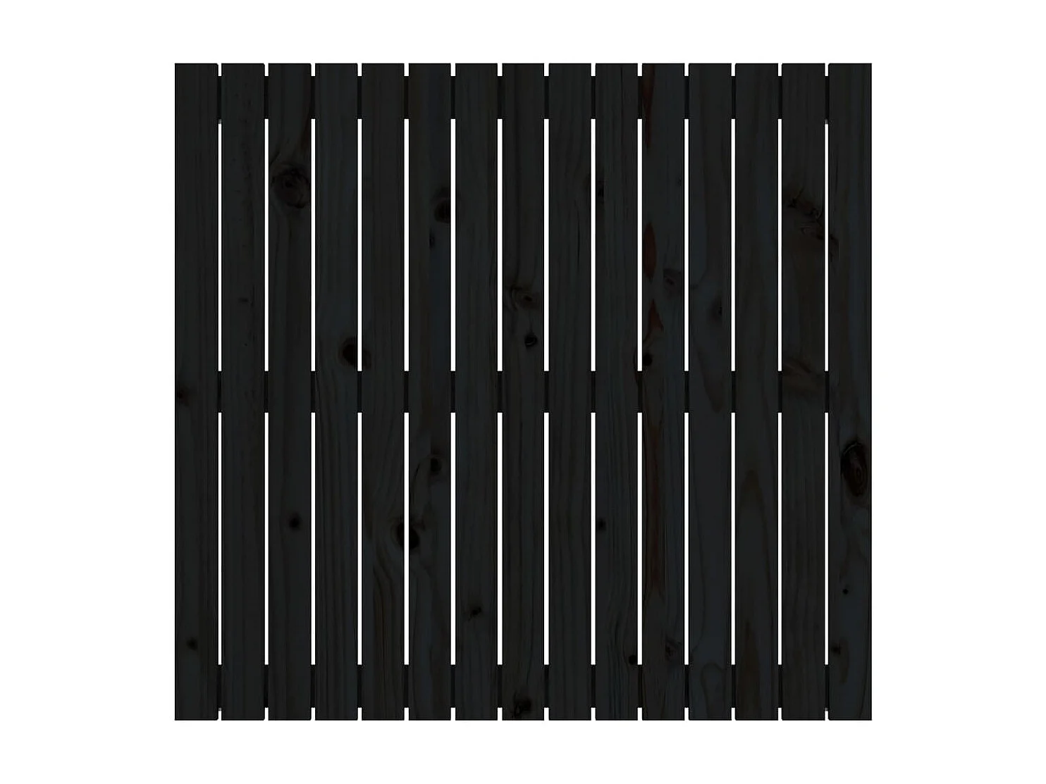 Cabecero de cama de pared madera maciza pino negro 95,5x3x90 cm ES72098