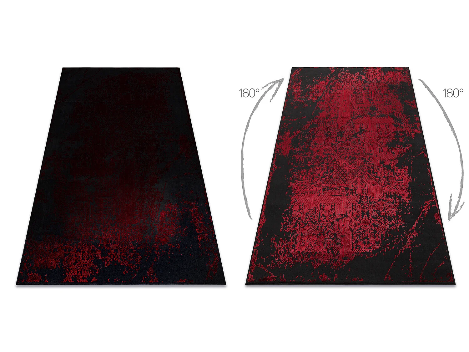 Tapis VINCI 1524 moderne Ornement vintage - Structural rouge 180x270 cm