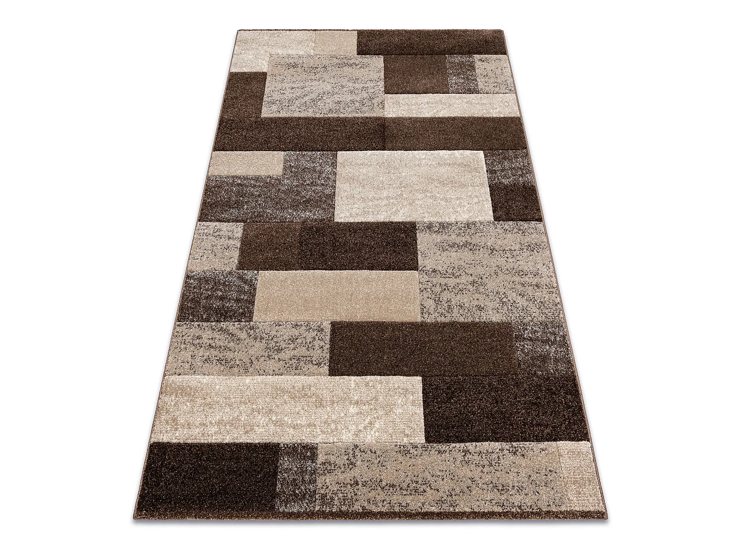 Tapis FEEL 5756/15044 RECTANGLES marron 240x330 cm
