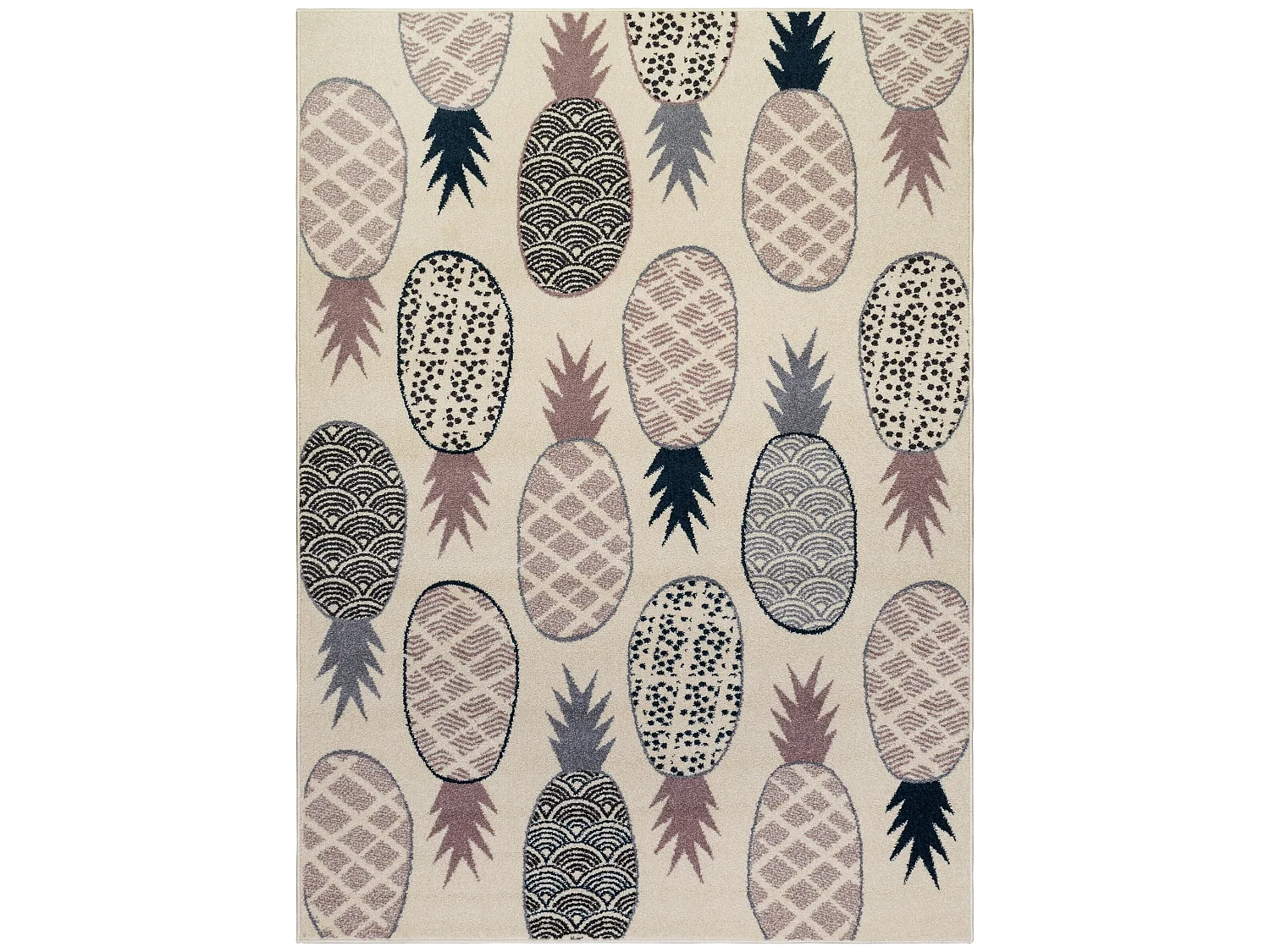 Tapijt HEOS 78464 crème / rozekleuring / blauw / grijskleuring ANANAS 160x220 cm