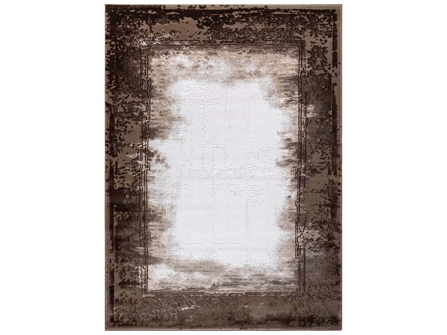 Tapis ACRYLIQUE VALENCIA 036 CADRE, vintage Ivoire / marron 240x350 cm