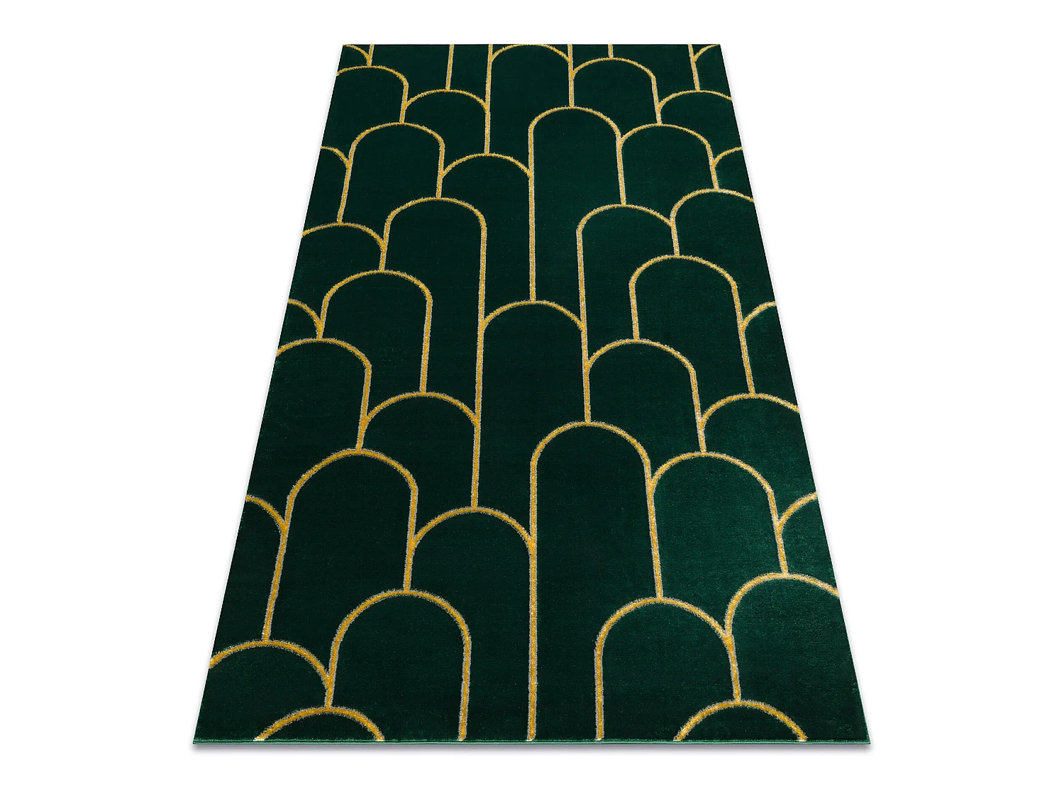 Tapis EMERALD exclusif 1021 glamour, élégant art deco, bouteille ver 180x270 cm