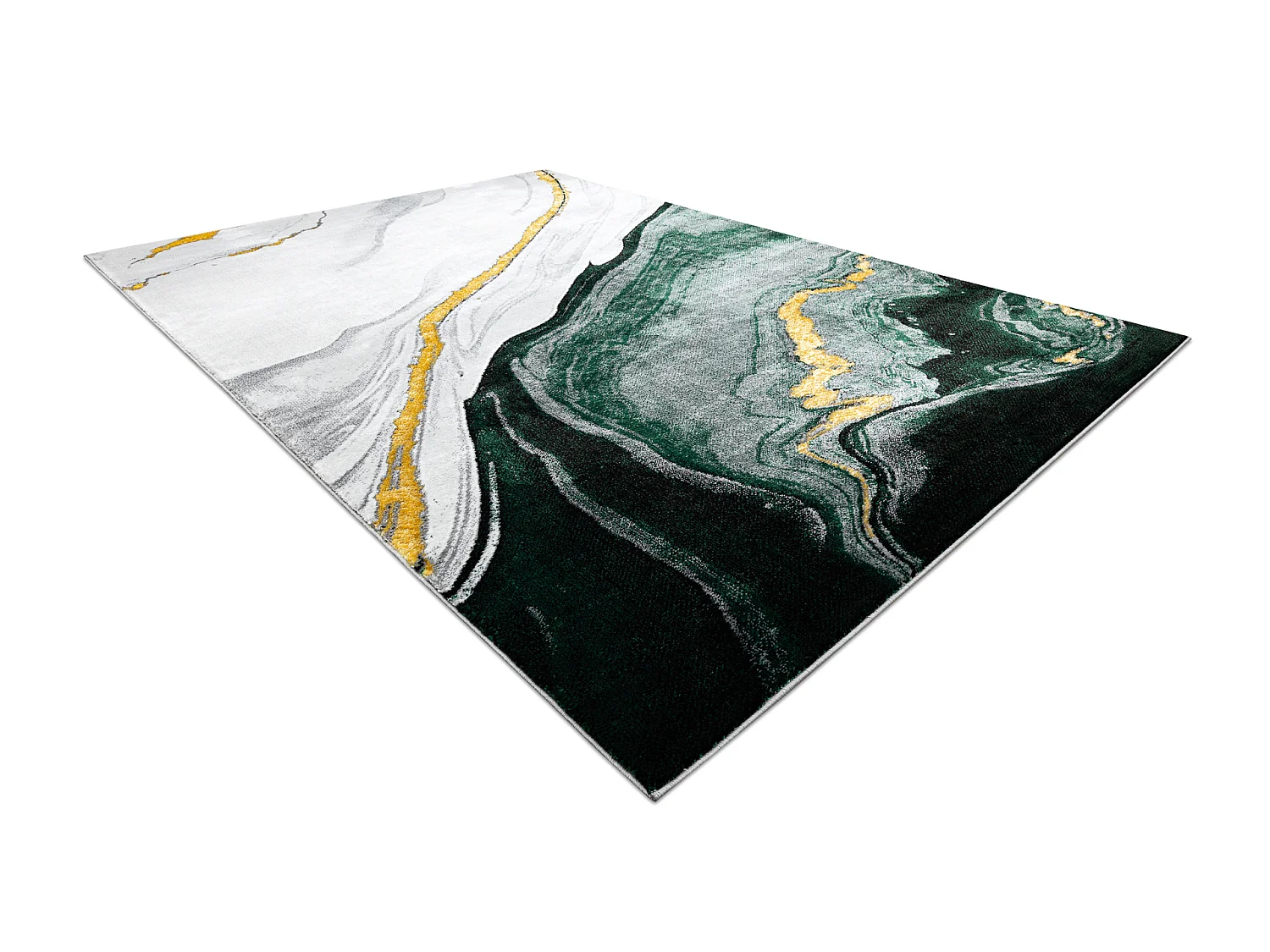 Tapis EMERALD exclusif 1017 glamour, élégant marbre bouteille verte  240x330 cm