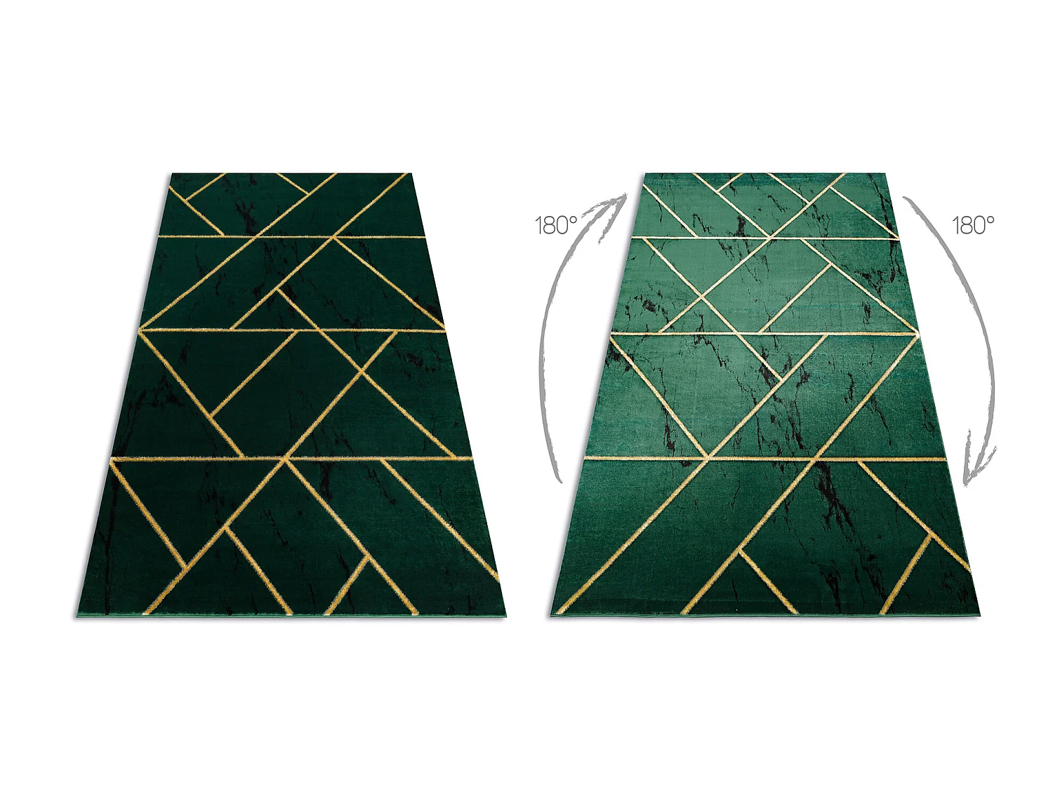 Tapis EMERALD exclusif 1012 glamour, élégant géométrique, marbre b 180x270 cm