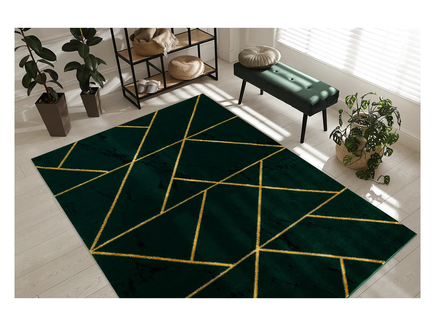 Tapis EMERALD exclusif 1012 glamour, élégant géométrique, marbre b 180x270 cm