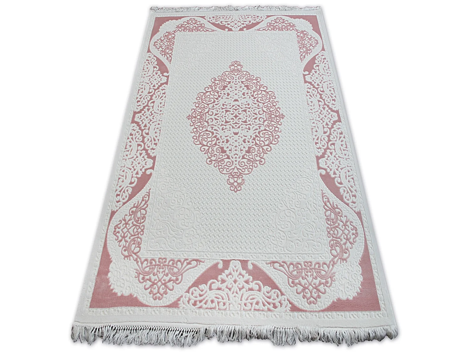 Tapijt ACRYL MIRADA 5416 Pudr ( Pudra )rand ,  80x300 cm