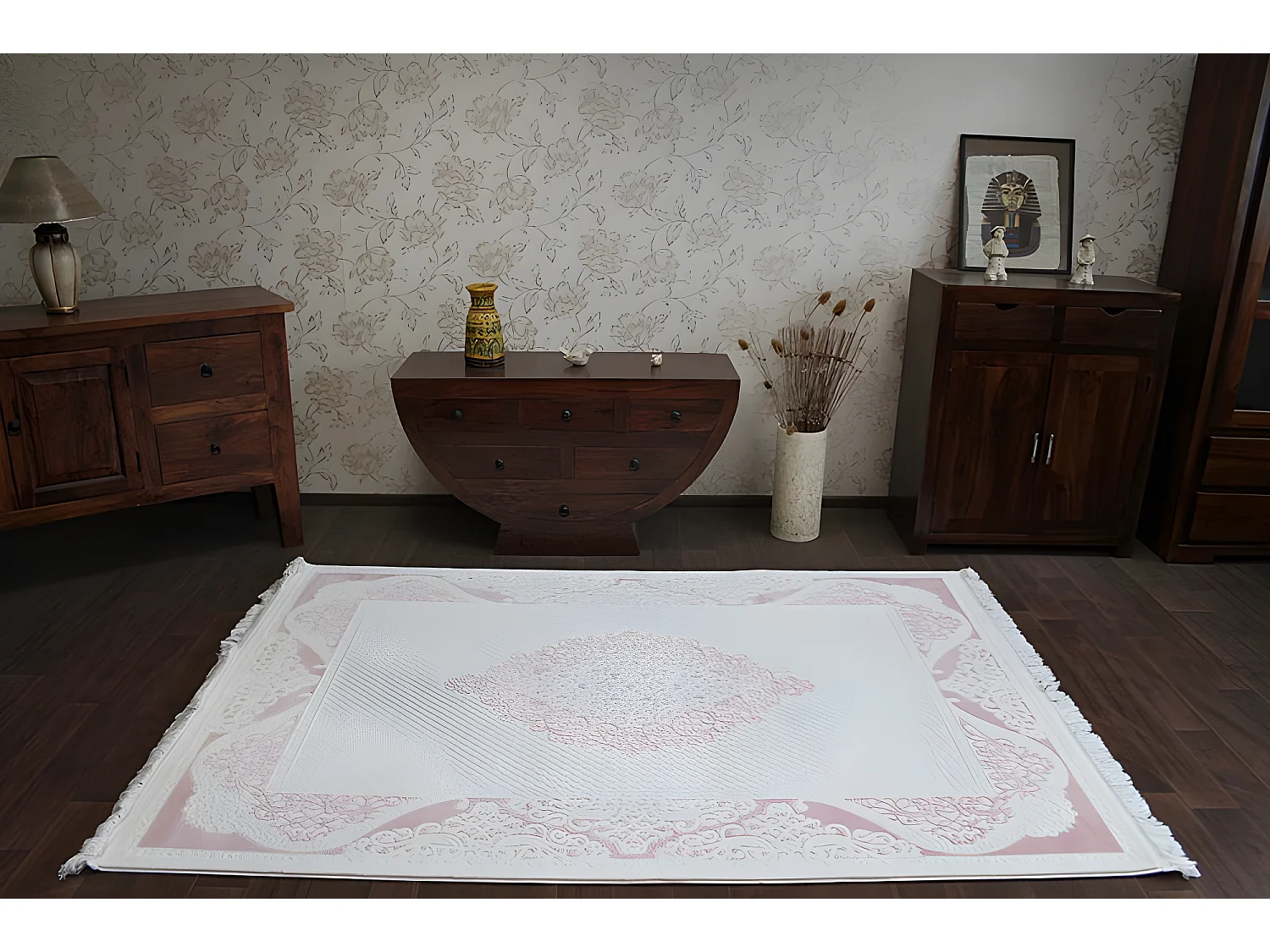 Tapijt ACRYL MIRADA 5416 Pudr ( Pudra )rand ,  80x300 cm