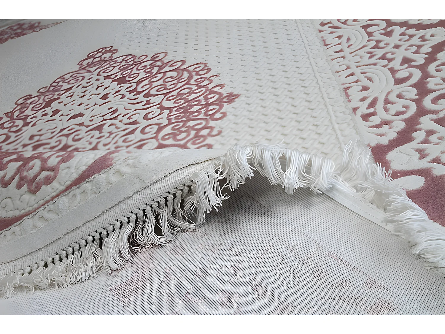 Tapijt ACRYL MIRADA 5416 Pudr ( Pudra )rand ,  80x300 cm