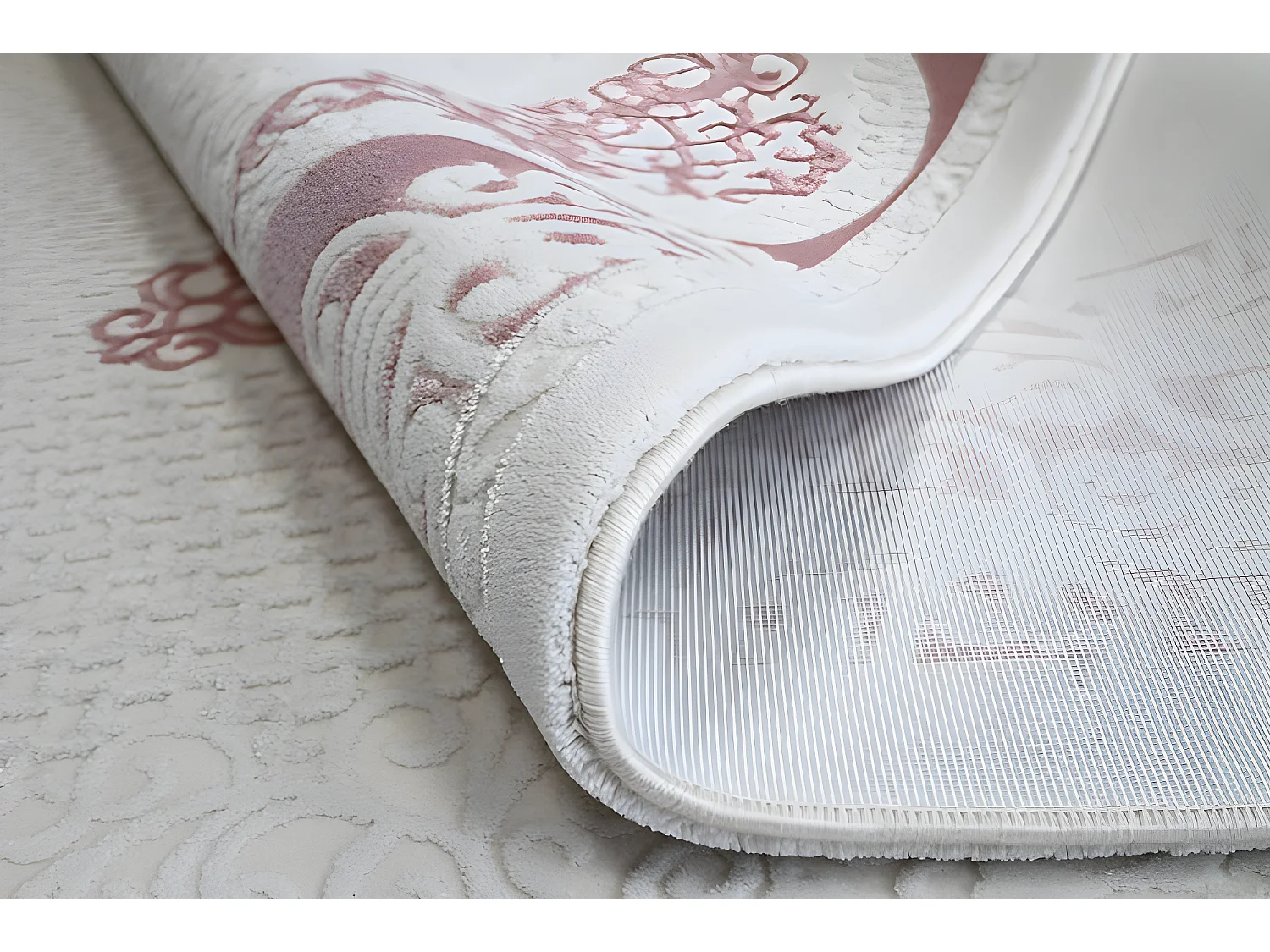 Tapijt ACRYL MIRADA 5416 Pudr ( Pudra )rand ,  80x300 cm