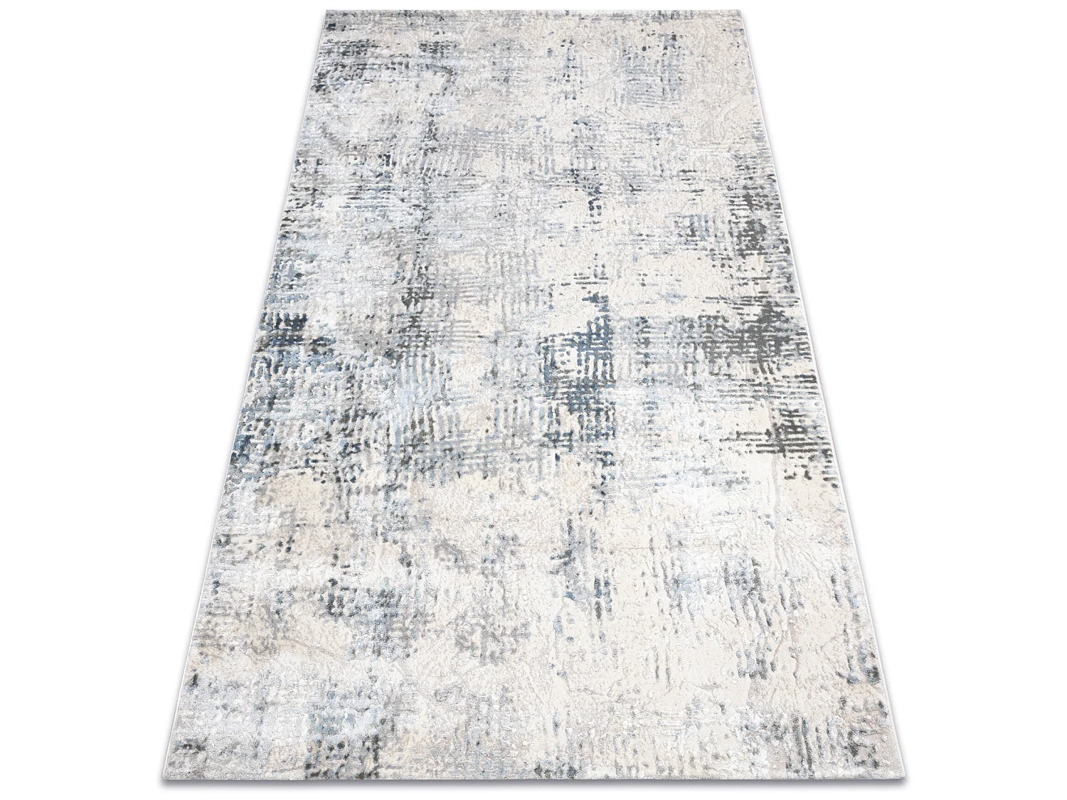 Tapijt ACRYL ELITRA 6202 Abstractie gewreven ivoor / blauw 240x350 cm