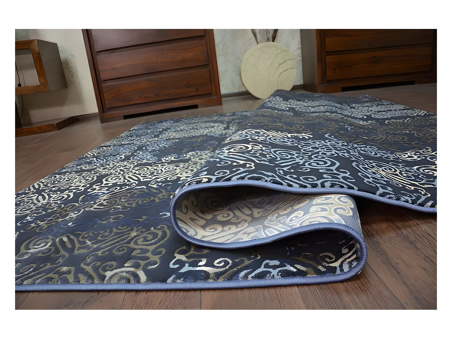 Tapis DROP JASMINE 453 Bleu foncé 240x330 cm