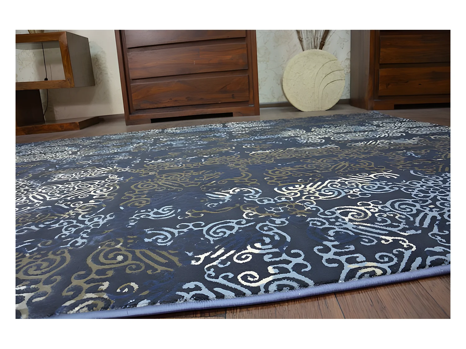 Tapis DROP JASMINE 453 Bleu foncé 240x330 cm