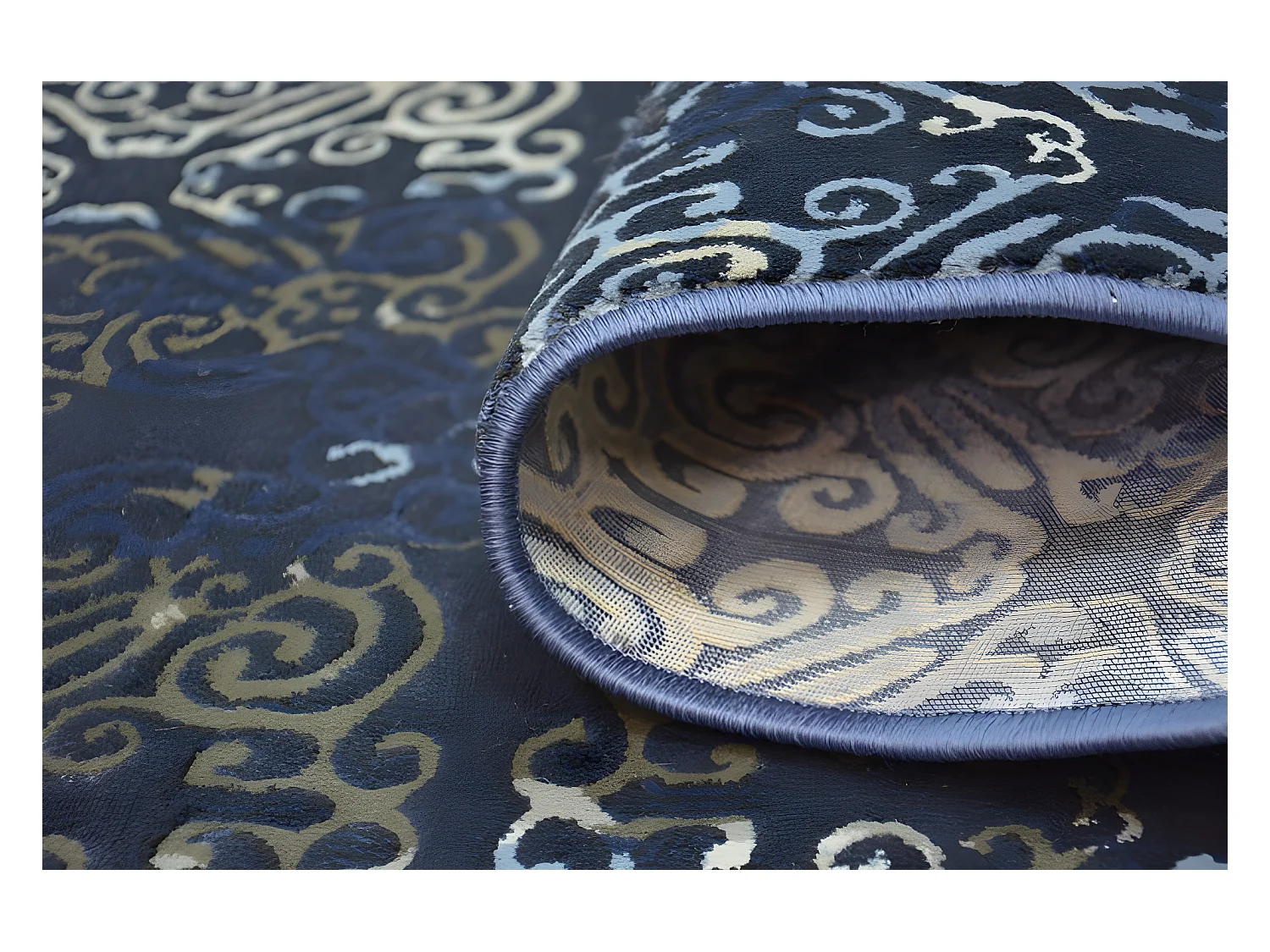 Tapis DROP JASMINE 453 Bleu foncé 240x330 cm