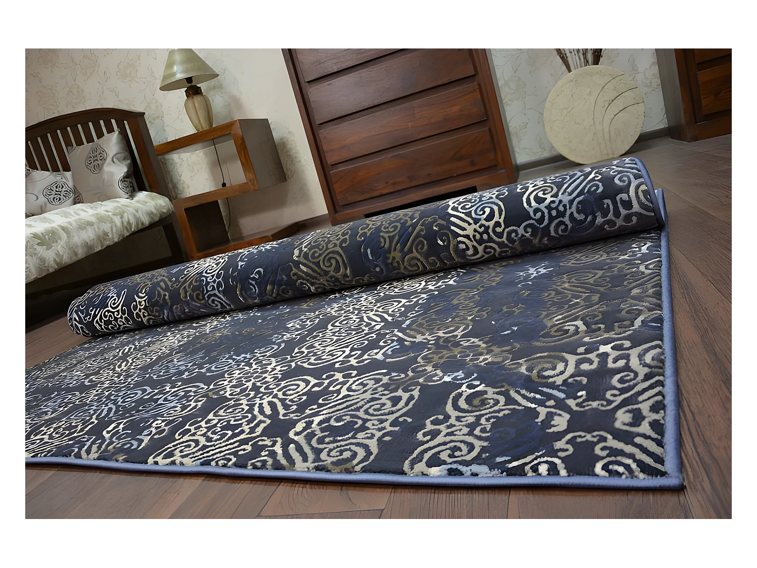 Tapis DROP JASMINE 453 Bleu foncé 240x330 cm