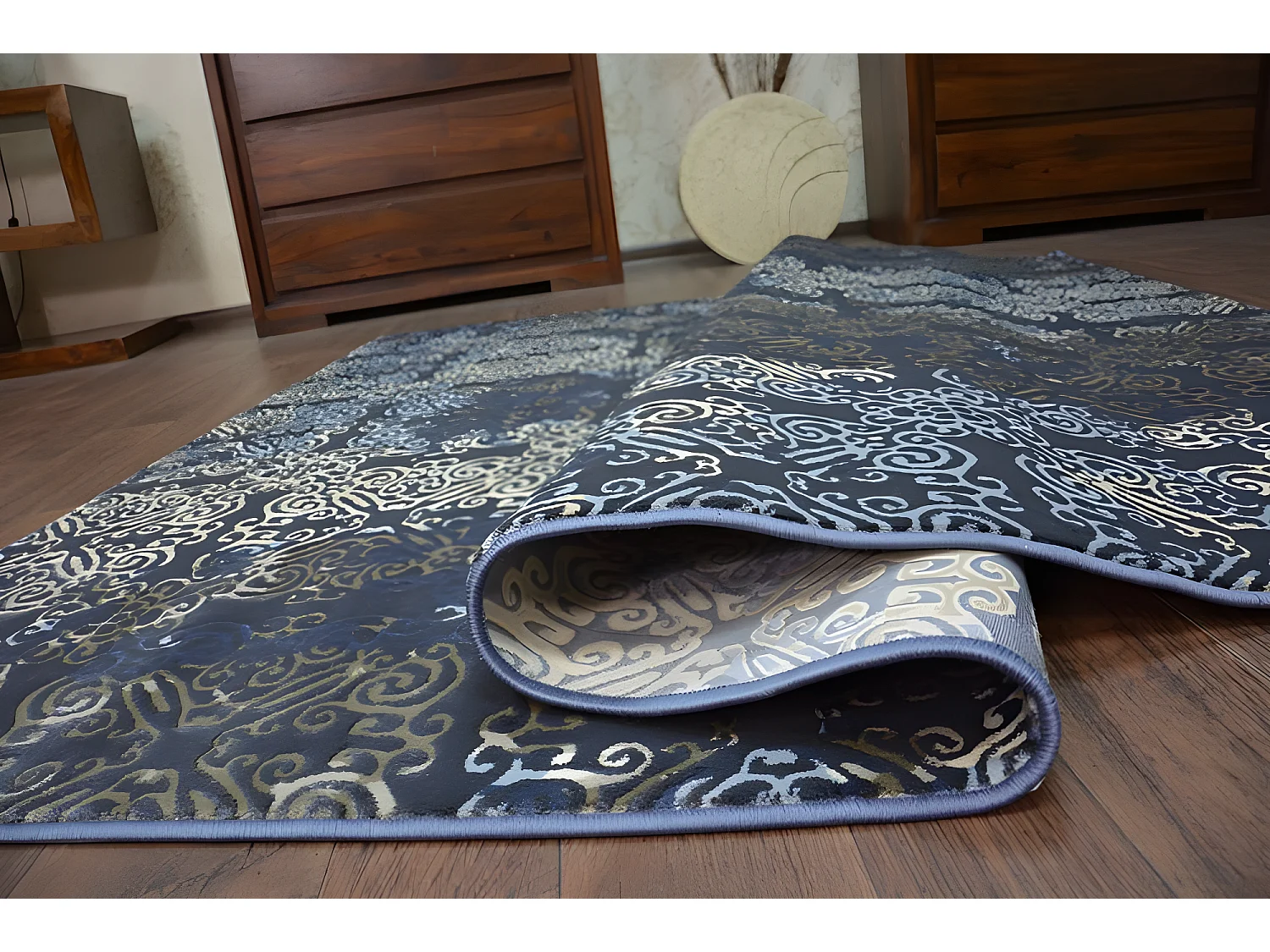 Tapis DROP JASMINE 453 Bleu foncé 240x330 cm