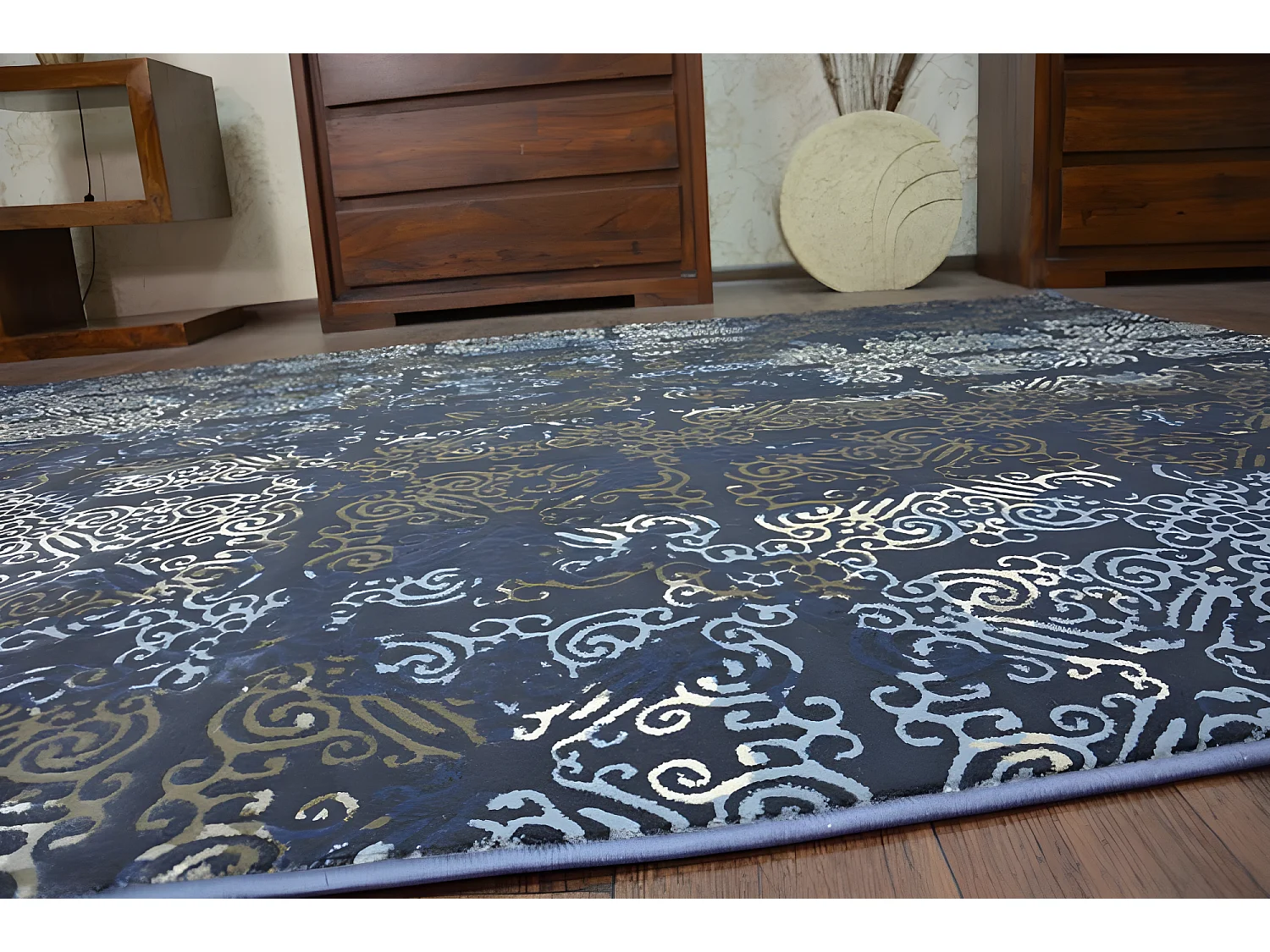 Tapis DROP JASMINE 453 Bleu foncé 240x330 cm