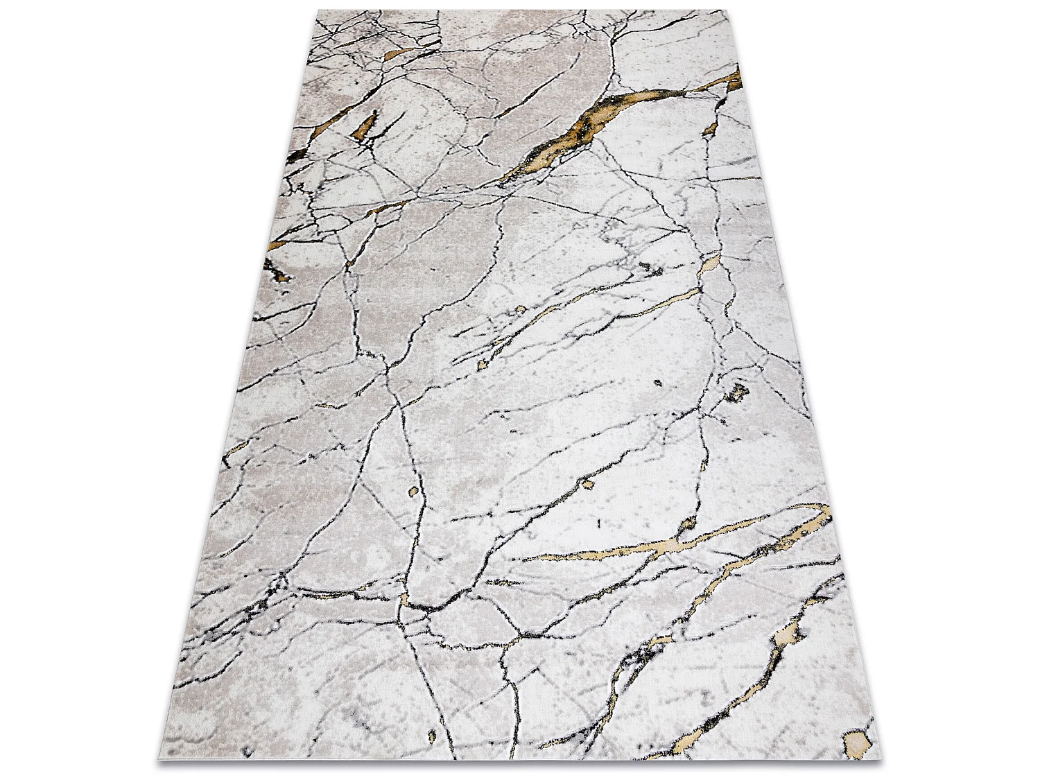 Modern GLOSS Teppich 529A 53 Marmor, Stein stilvoll, glamour elfenbein 160x220 cm