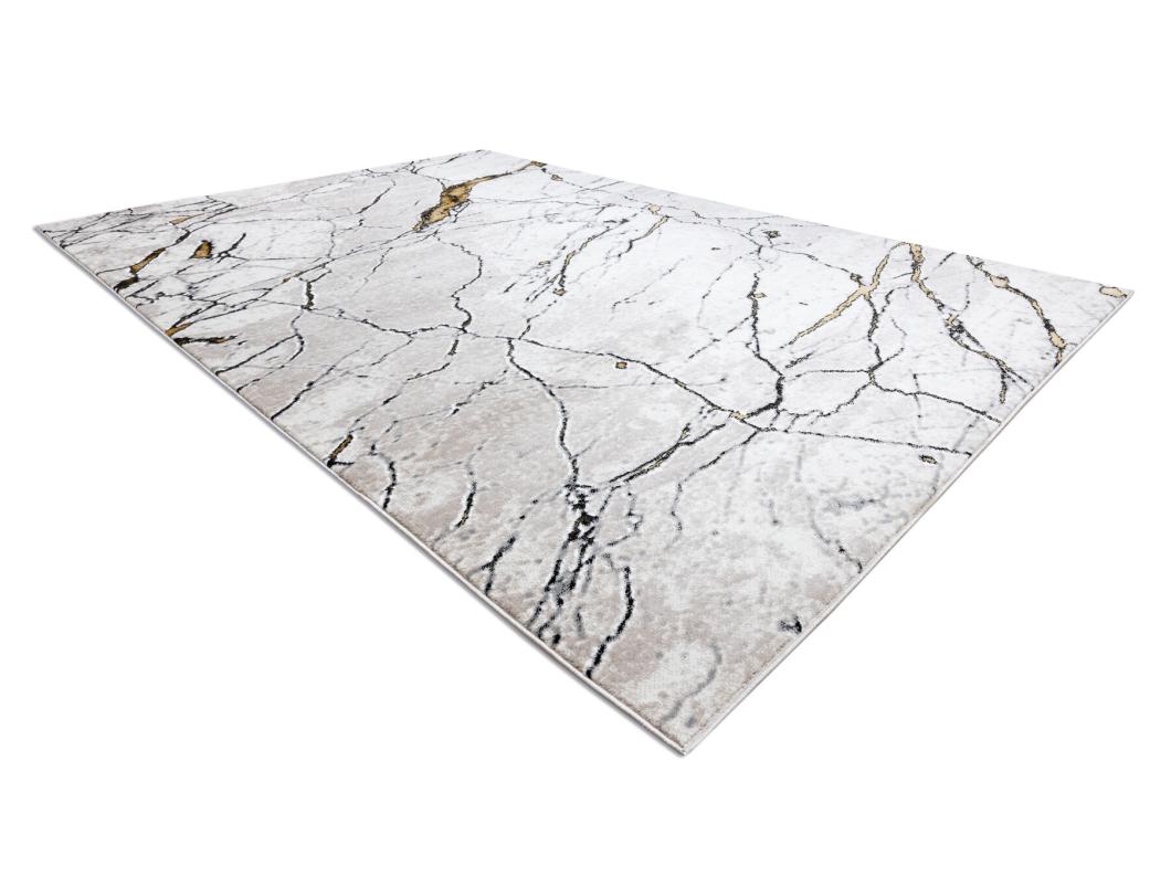 Tapijt GLOSS modern 529A 53 marmeren , steen, stijlvol, glamour ivoor  160x220 cm