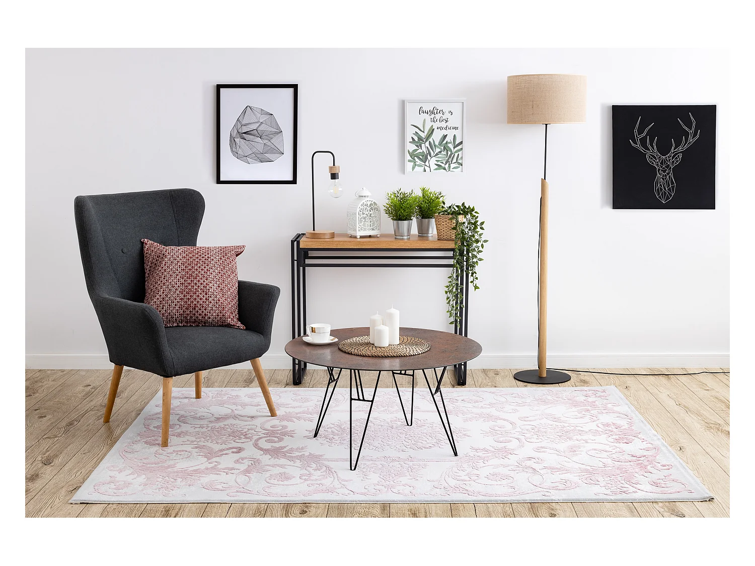 Tapijt ACRYL USKUP 352 Ornament rozekleuring 200x300 cm