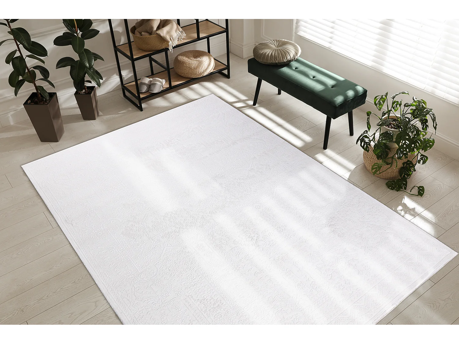 Tapis ACRYLIQUE PALACIO 1587 ORNAMENT Ivoire / blanc 160x220 cm