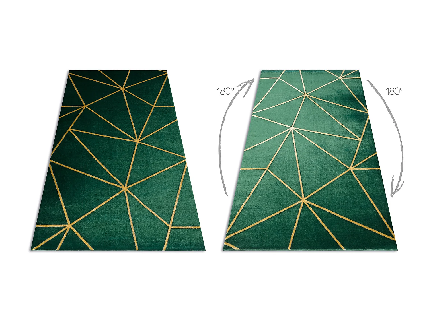Tapis EMERALD exclusif 1013 glamour, élégant géométrique bouteille 240x330 cm