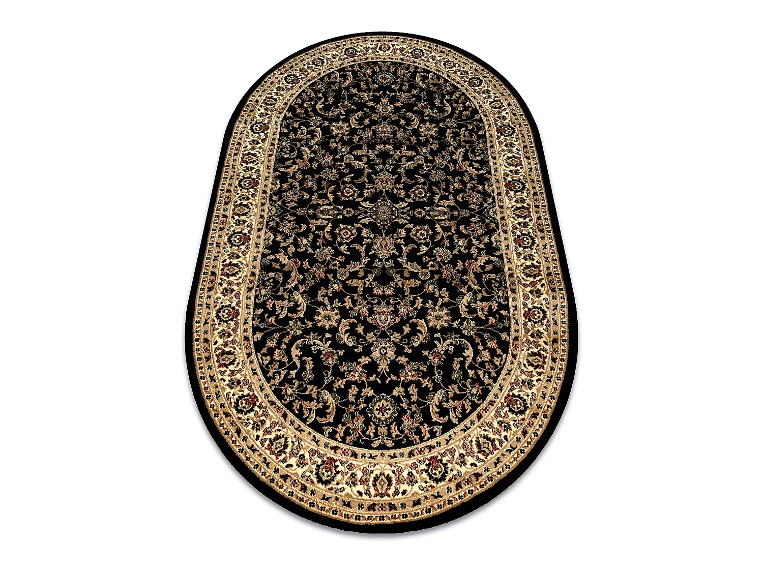 Tapis ROYAL ADR ovale modèle 1745 noir  150x250 cm