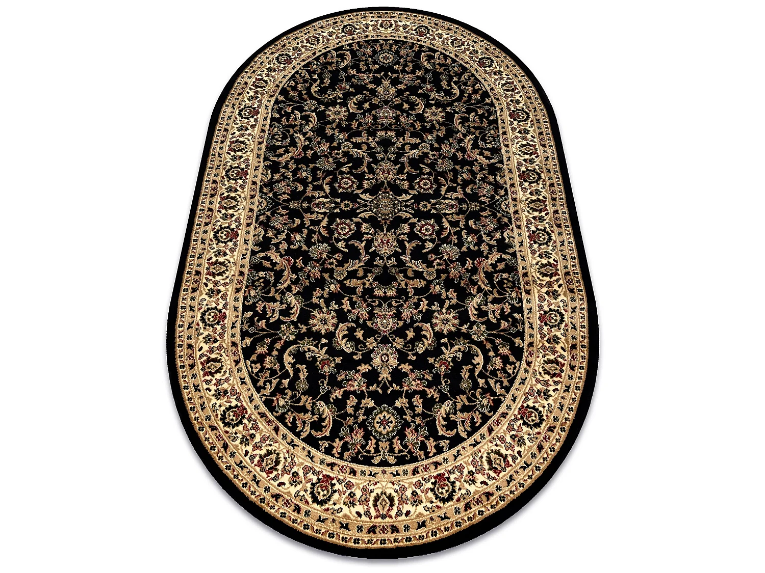 Alfombra ROYAL ADR oval modelo 1745 negro  150x250 cm