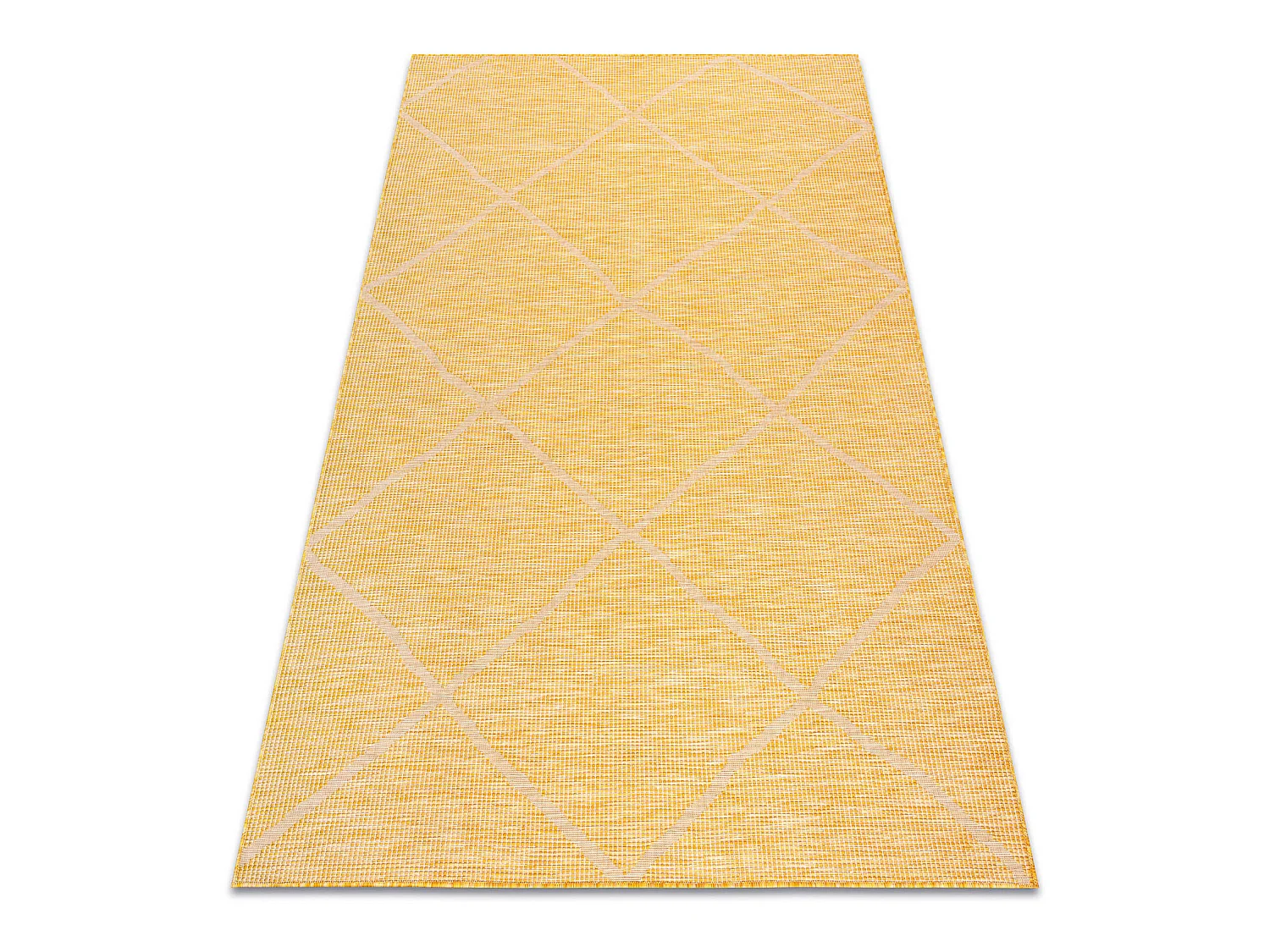 Sisal tapijt SISAL PATIO 3075 diamanten geel / beige 78x150 cm