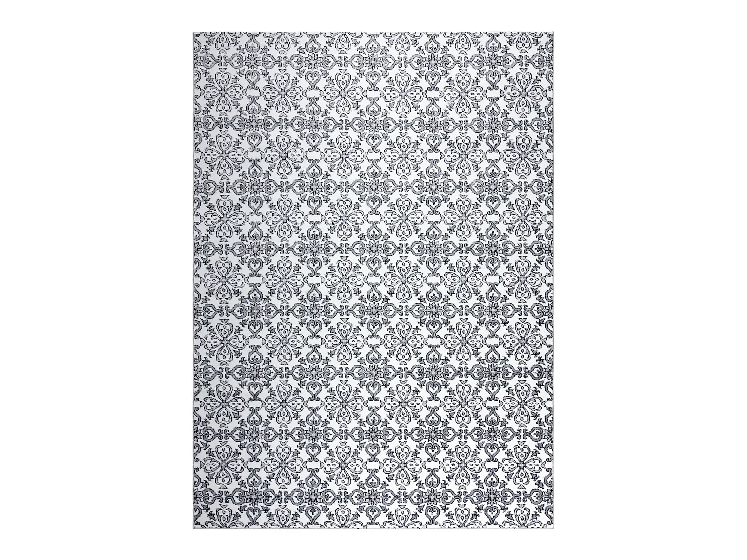 Tapijt ARGENT - W4949 Bloem wit / grijs 133x190 cm