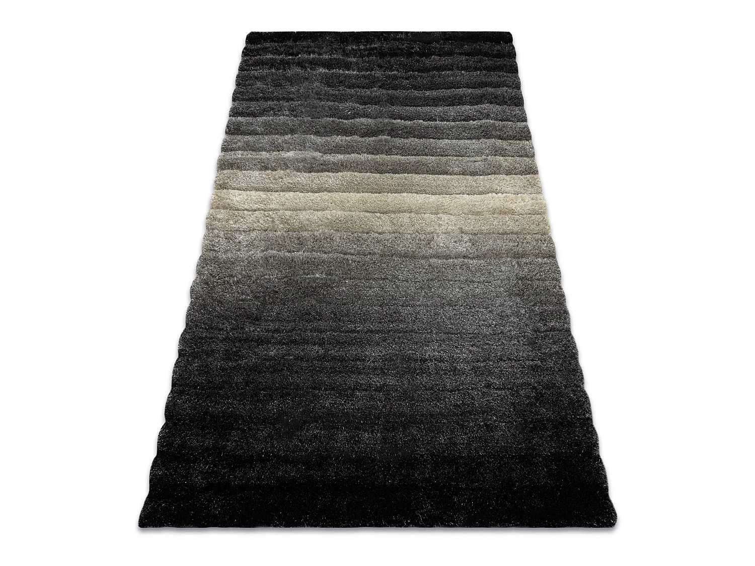 Tapijt shaggy FLIM 007-B6 modern, Strips - Structureel, grijs 120x160 cm