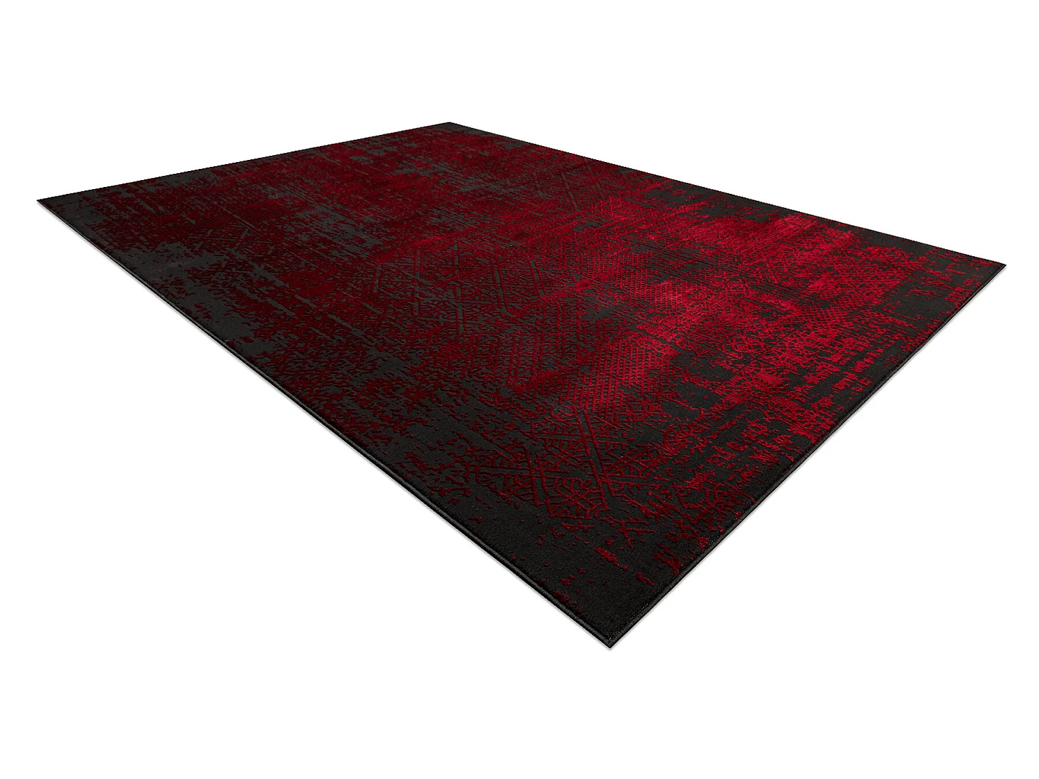 Tapis VINCI 1409 moderne Ornement vintage - Structural rouge 160x220 cm