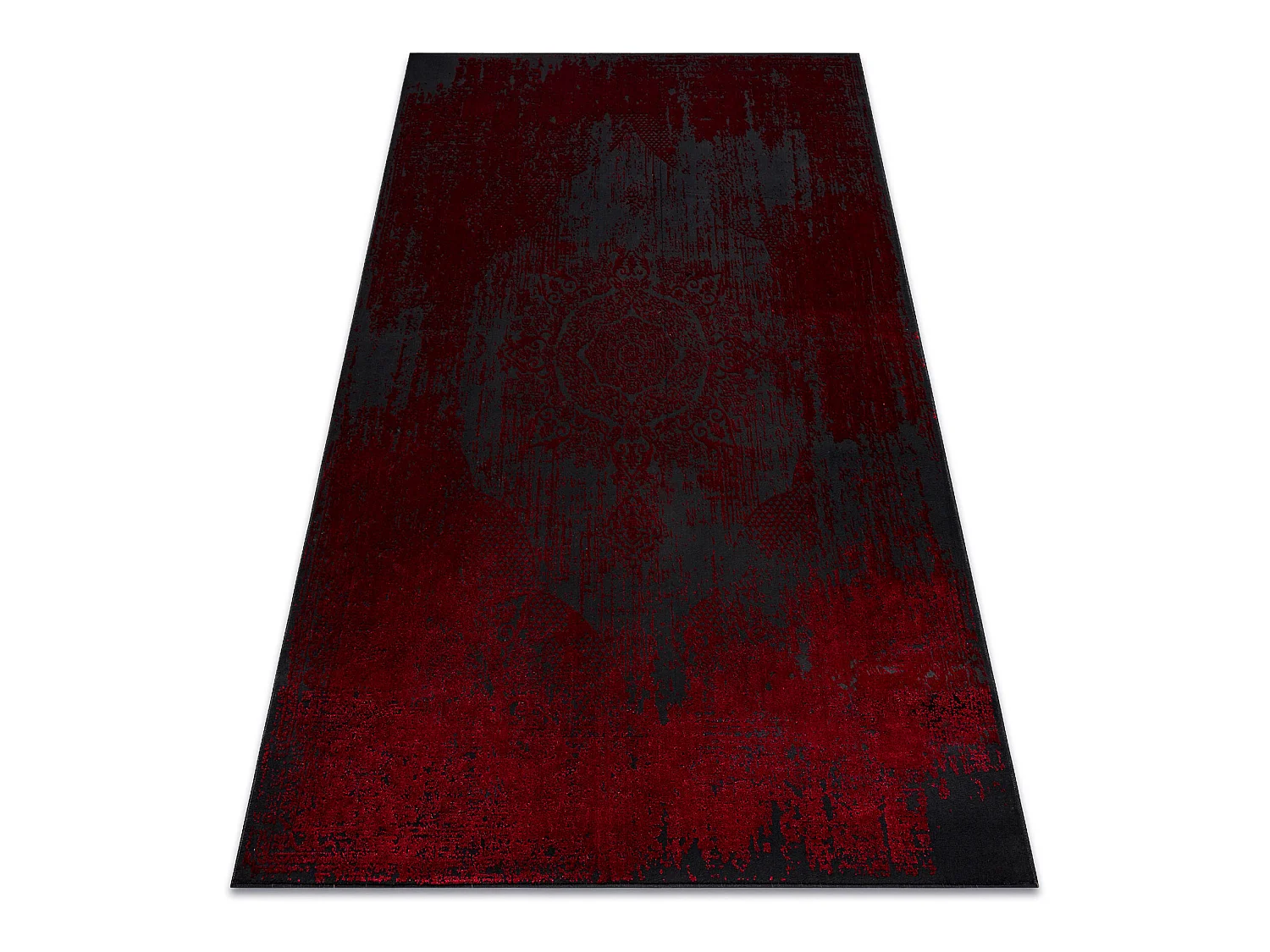 Tapis VINCI 1516 moderne Rosette vintage - Structural rouge 160x220 cm