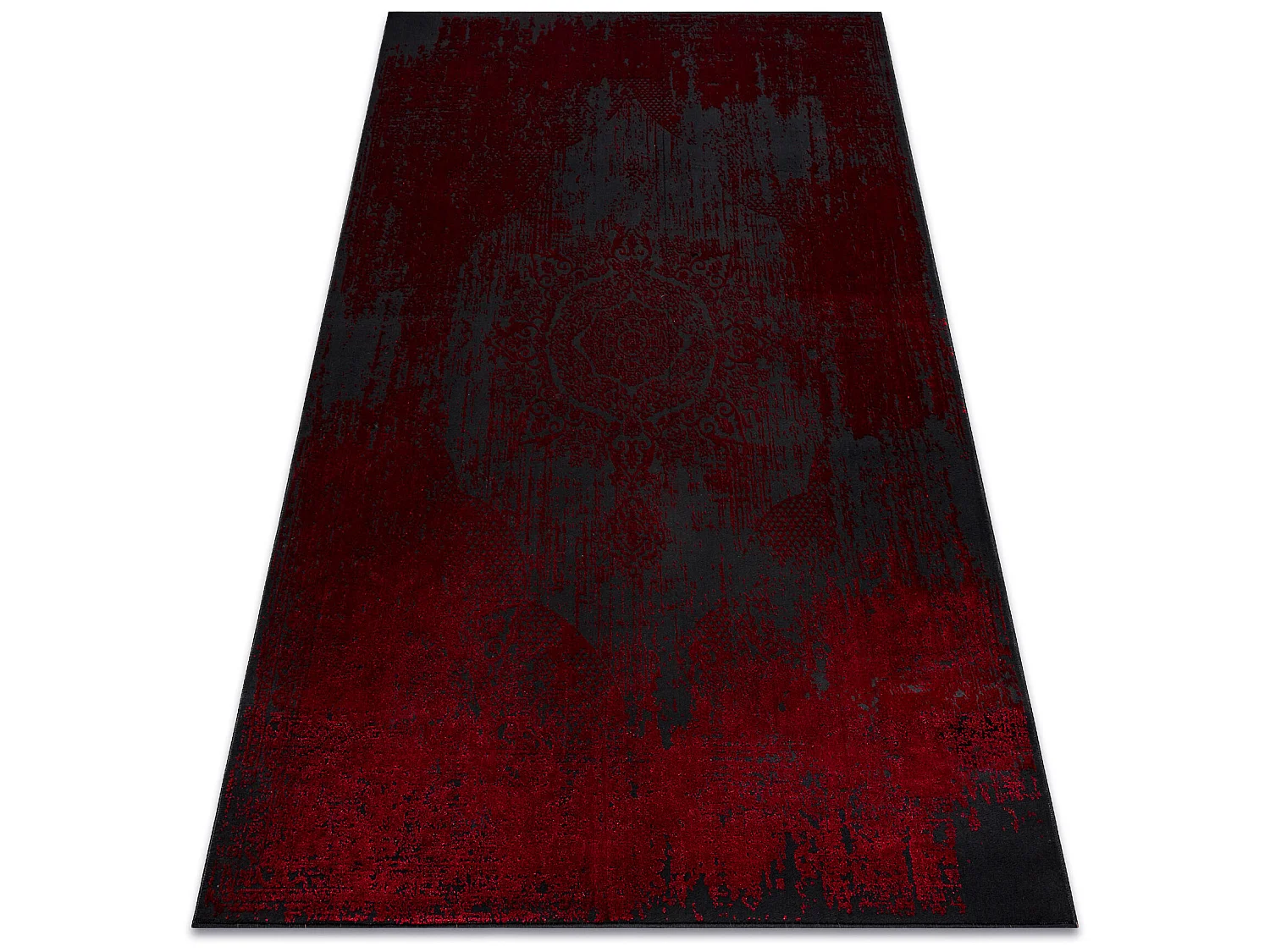 Tapis VINCI 1516 moderne Rosette vintage - Structural rouge 160x220 cm