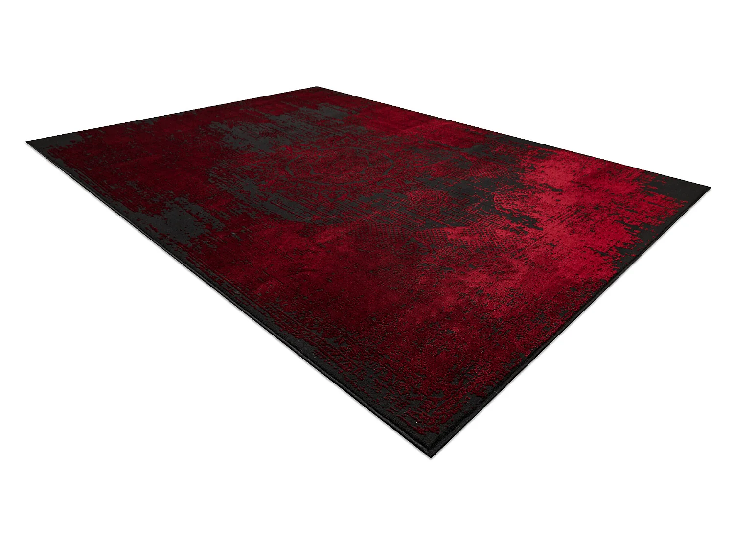 Tapis VINCI 1516 moderne Rosette vintage - Structural rouge 160x220 cm