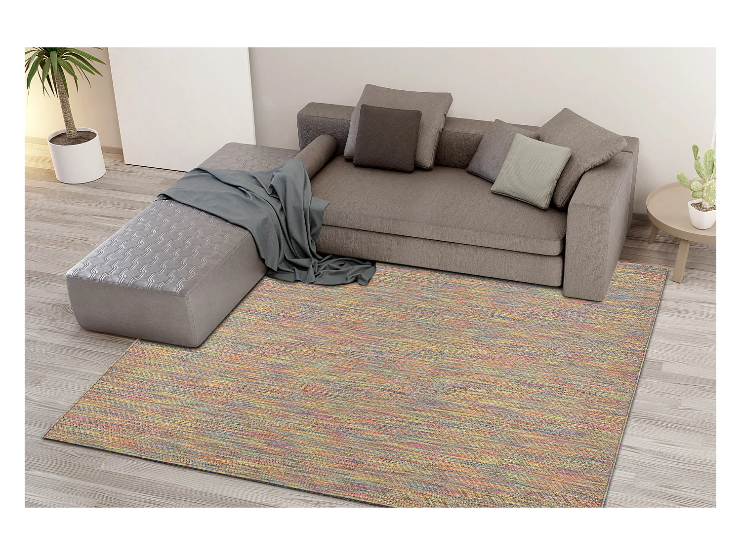 Moderno FISY tapis SIZAL 20776 Zigzag, mélange arc-en-ciel 180x270 cm